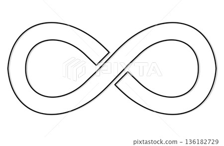 Symbol of neurodiversity: the infinity mark representing limitless possibilities 136182729
