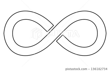 Symbol of neurodiversity: the infinity mark representing limitless possibilities 136182734