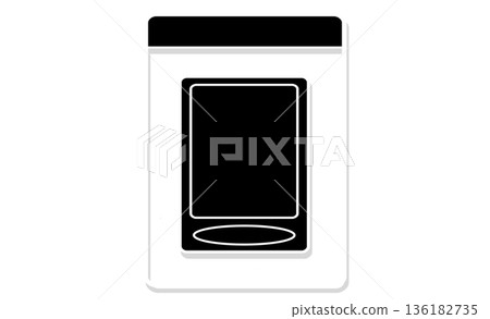 A minimalist pictogram of a "trading card" that symbolizes the collection A minimalist pictogram of a "trading card" that symbolizes the collection 136182735