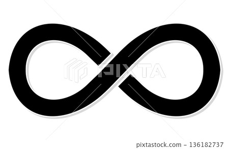 Symbol of neurodiversity: the infinity mark representing limitless possibilities 136182737
