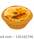 egg tart illustration 136182746