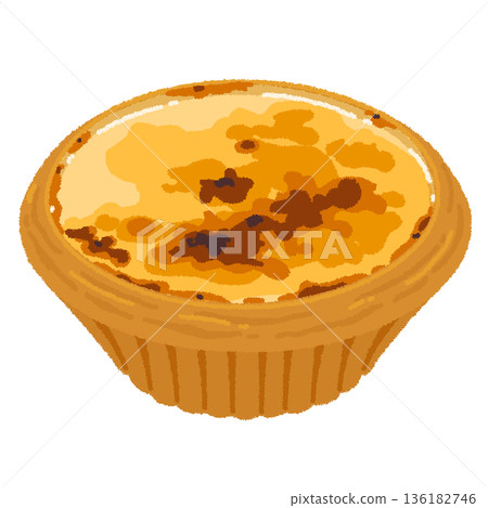 蛋塔插畫 蛋塔插畫 136182746