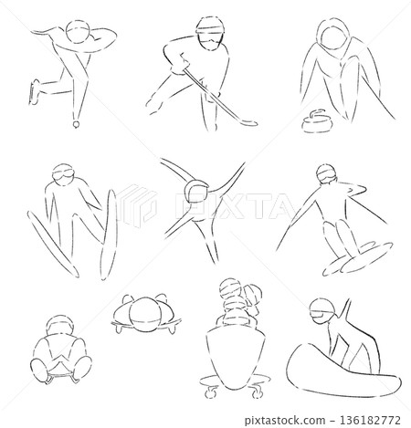 A loose illustration set for the Winter Games 136182772
