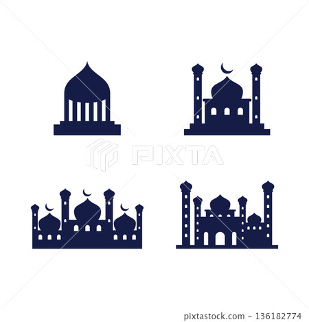 Mosque logo icon Mosque logo icon 136182774