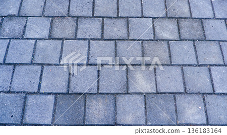 Seamless Stone Pavement Block Texture Background Seamless Stone Pavement Block Texture Background 136183164