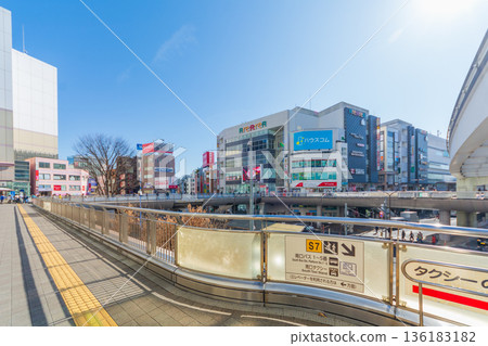 Tokyo cityscape: Tachikawa Station South Exit Tokyo cityscape: Tachikawa Station South Exit 136183182
