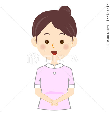 護士鞠躬的插圖 美容醫學 美學 136183217