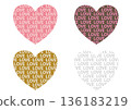 Heart set with the word LOVE 136183219