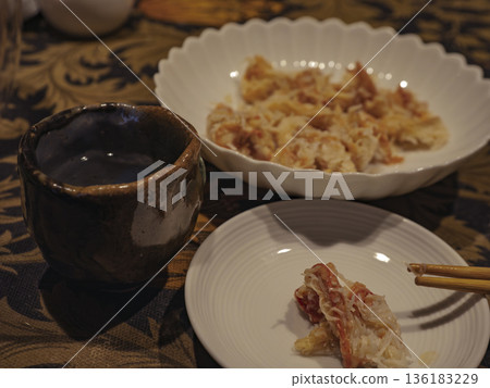 A luxurious drink made with crab meat for a blissful evening drink A luxurious drink made with crab meat for a blissful evening drink 136183229
