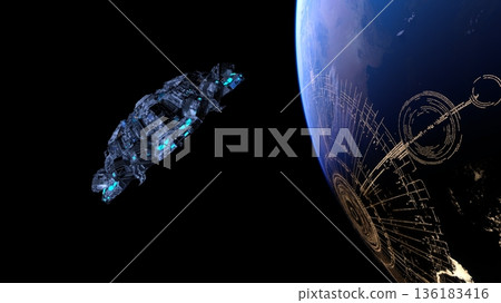 Earth and UFO 136183416