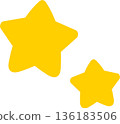 Hand-drawn vector illustration of a loose star 136183506