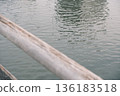 Lake and railing 136183518