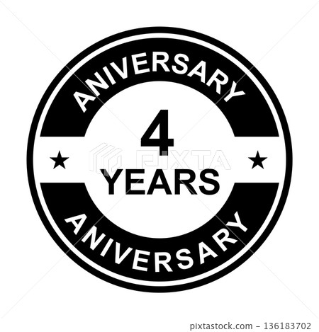 4 years anniversary gold icon vector for graphic design, logo, website, social media, mobile app, UI illustration 4 years anniversary gold icon vector for graphic design, logo, website, social media, mobile app, UI illustration 136183702