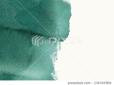Green watercolor texture vector background Green watercolor texture vector background 136183908