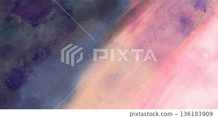 Pastel watercolor pink blue background vector 136183909