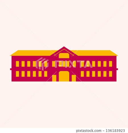 School building icon design School building icon design 136183923