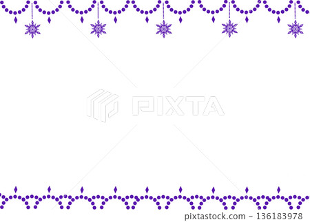 Purple snowflake and dot lace frame Purple snowflake and dot lace frame 136183978