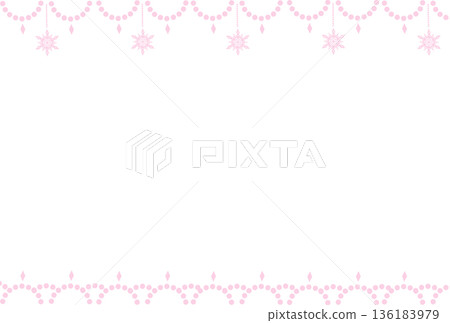 Light pink snowflake and dot lace frame Light pink snowflake and dot lace frame 136183979