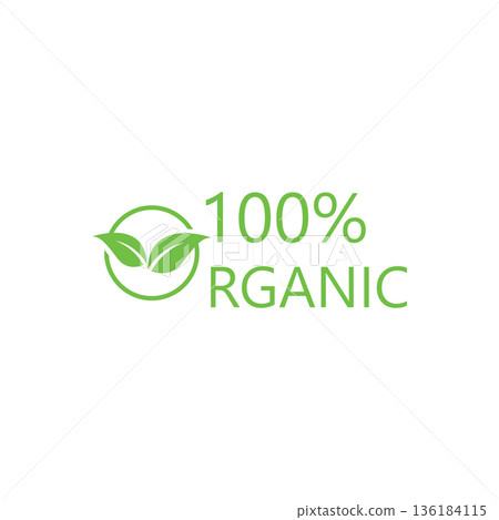 100 percent natural product label with green leaves set 100%25 natural and organic product vector icon circle sign. healthy food emblem. organic food badge 100 percent natural product label with green leaves set 100%25 natural and organic product vector icon circle sign. healthy food emblem. organic food badge 136184115