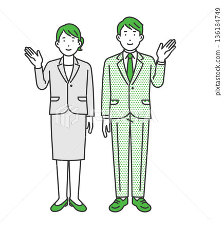 真人大小的商務人士 136184749