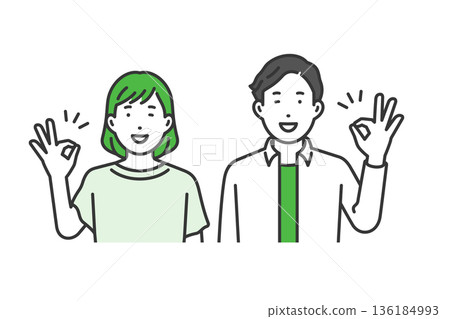 OK 標誌，男女休閒服裝設計師 136184993