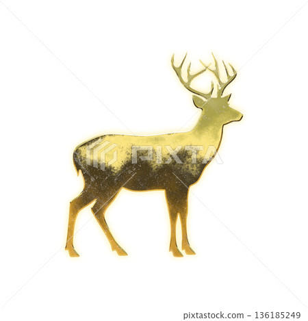 Golden deer with alpha channel Golden deer with alpha channel 136185249
