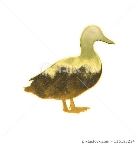 Golden duck with alpha channel Golden duck with alpha channel 136185254