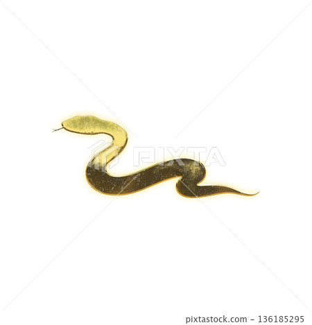 Golden snake with alpha channel 136185295