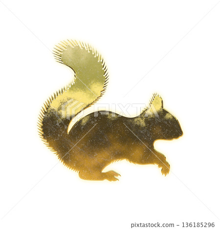 Golden squirrel with alpha channel 136185296