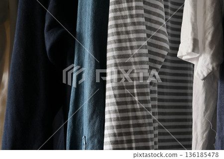 Room-dried laundry 136185478