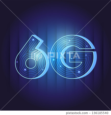 6G AI Network Technology Background Hyper Connectivity 136185540