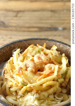Shrimp and vegetable tempura udon Shrimp and vegetable tempura udon 136185733