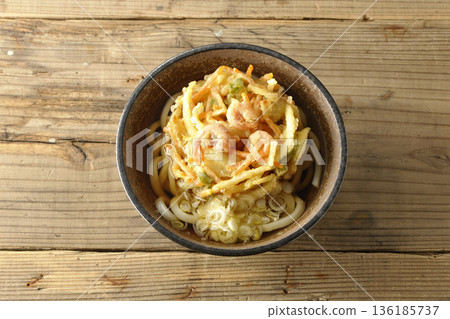 蝦仁蔬菜天婦羅烏龍麵 136185737