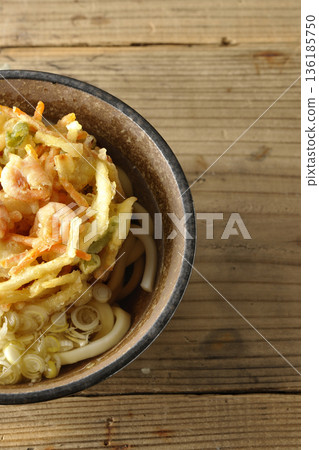 Shrimp and vegetable tempura udon Shrimp and vegetable tempura udon 136185750