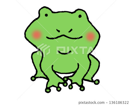 一隻逗人喜愛的青蛙的例證 136186322
