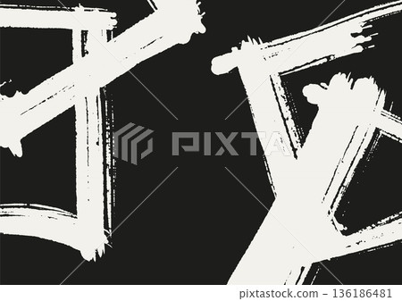 Vector black and white ink brush stroke background Vector black and white ink brush stroke background 136186481