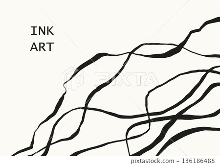Abstract ink line vector background Abstract ink line vector background 136186488