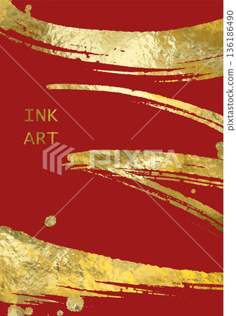 Vector Red and Gold Design illustration Vector Red and Gold Design illustration 136186490
