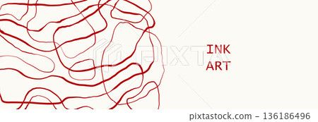Abstract ink line vector background Abstract ink line vector background 136186496