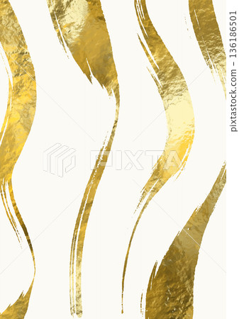 Abstract Gold Brush Stroke Vector Banner 136186501