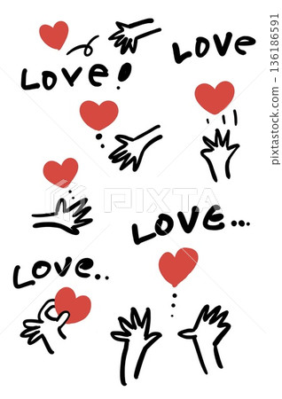 情人節心形套裝 136186591