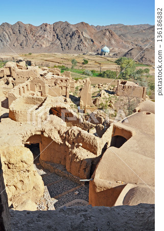Iran, Silk Road, Ruins near Yazd, Hanaq Fortress Ruins and the Oldest Mosque Iran, Silk Road, Ruins near Yazd, Hanaq Fortress Ruins and the Oldest Mosque 136186882