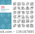 set of 30 money health line icon 136187885
