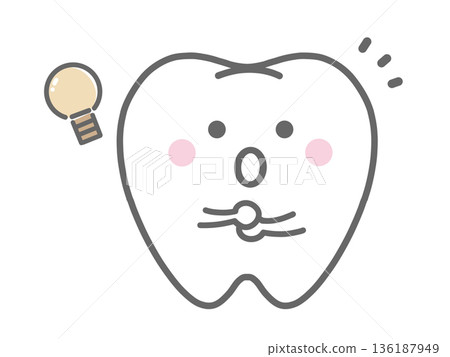 Flashing tooth character 136187949