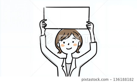 一個女人與西裝與面板 136188182