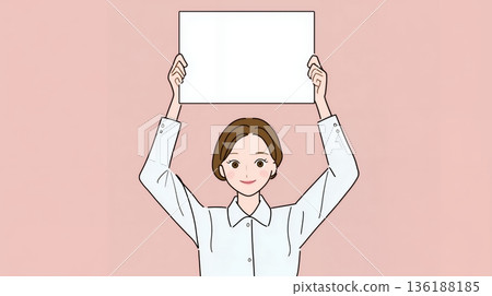 一個女人與西裝與面板 136188185