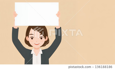 一個女人與西裝與面板 136188186