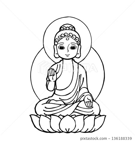 Shaka Nyorai (B)（睜開眼睛，單色） 136188339