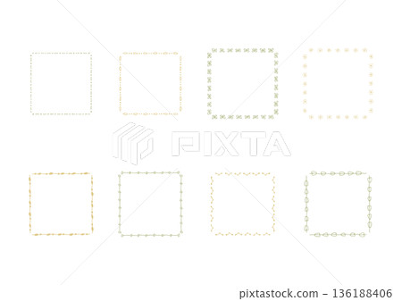 Natural and simple hand-drawn frame set 9 (color) Natural and simple hand-drawn frame set 9 (color) 136188406