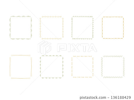 Natural and simple hand-drawn frame set 20 (color) Natural and simple hand-drawn frame set 20 (color) 136188429